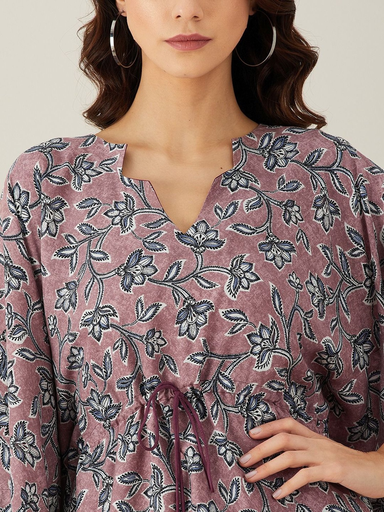 The Kaftan Company Purple Printed Top