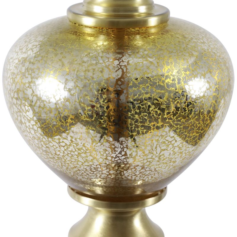 63" Redmond Glass Font Steel Floor Lamp Gun Metal - Decor Therapy