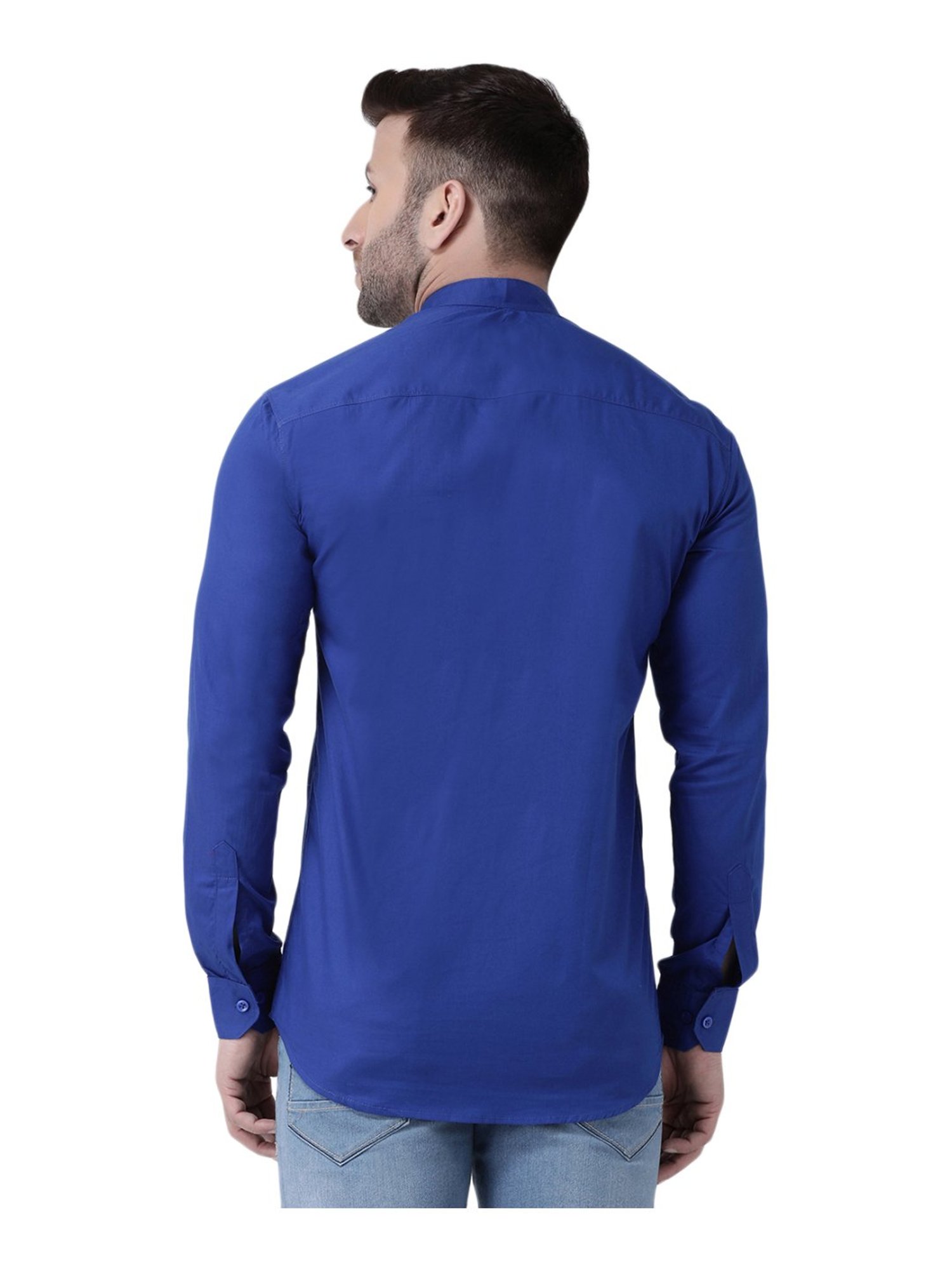 Hang Up Blue Cotton Slim Fit Shirt