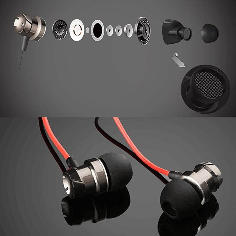 3 Packs Earphone with Remote & Microphone, in Ear Stereo Sound Noise Isolating Tangle Free for Smartphones, Laptops, Gaming, Fits 3.5mm Interface Device