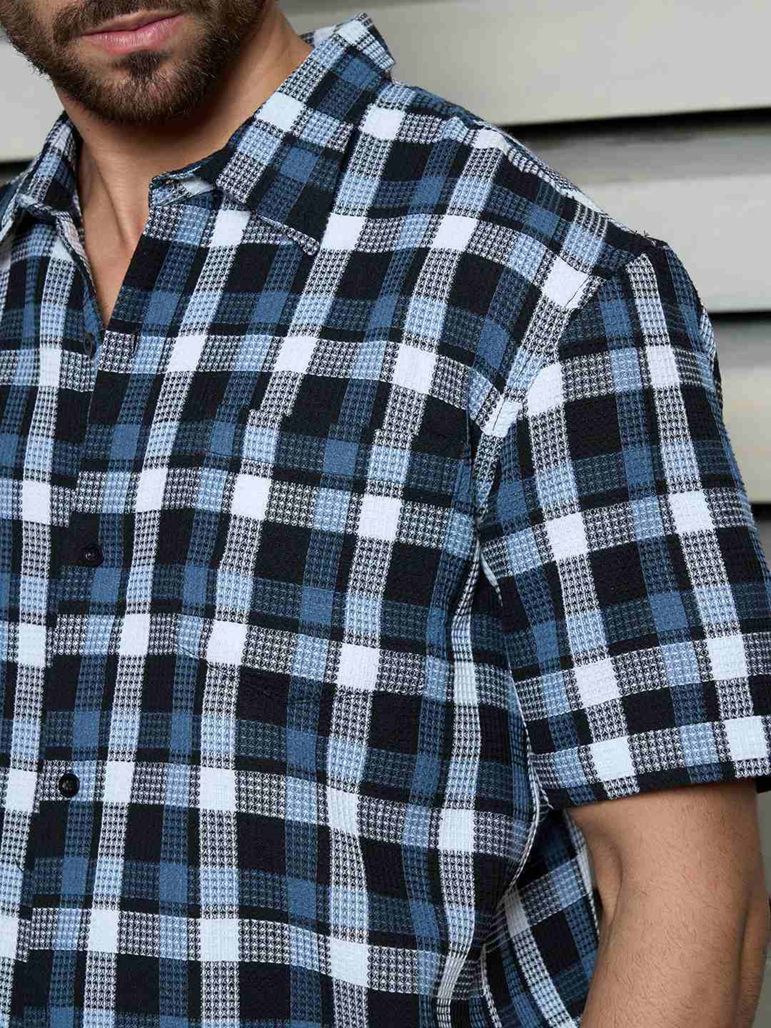 High Star Multi Cotton Regular Fit Checked Shirt