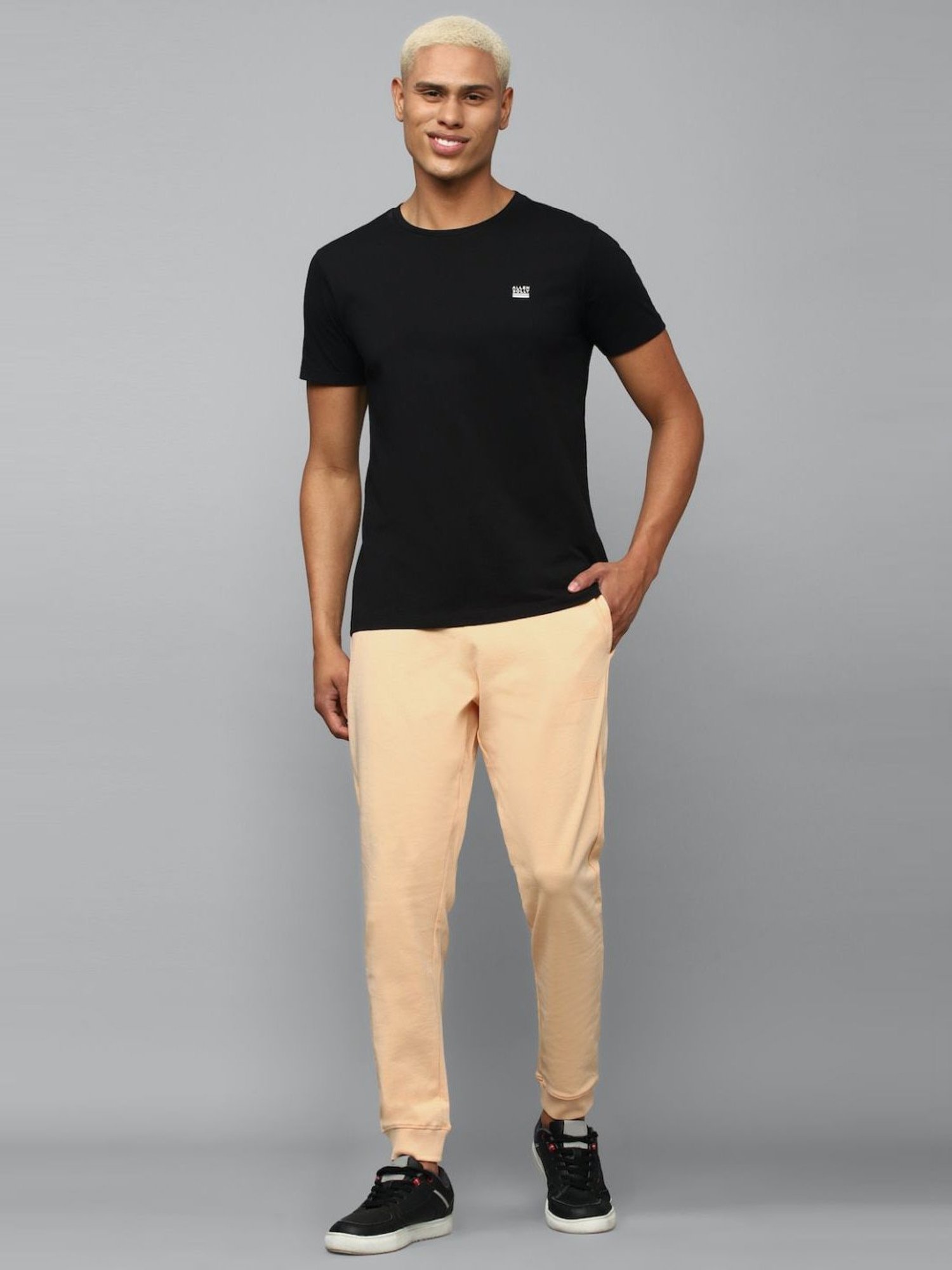 Tribe Beige Regular Fit Printed Joggers