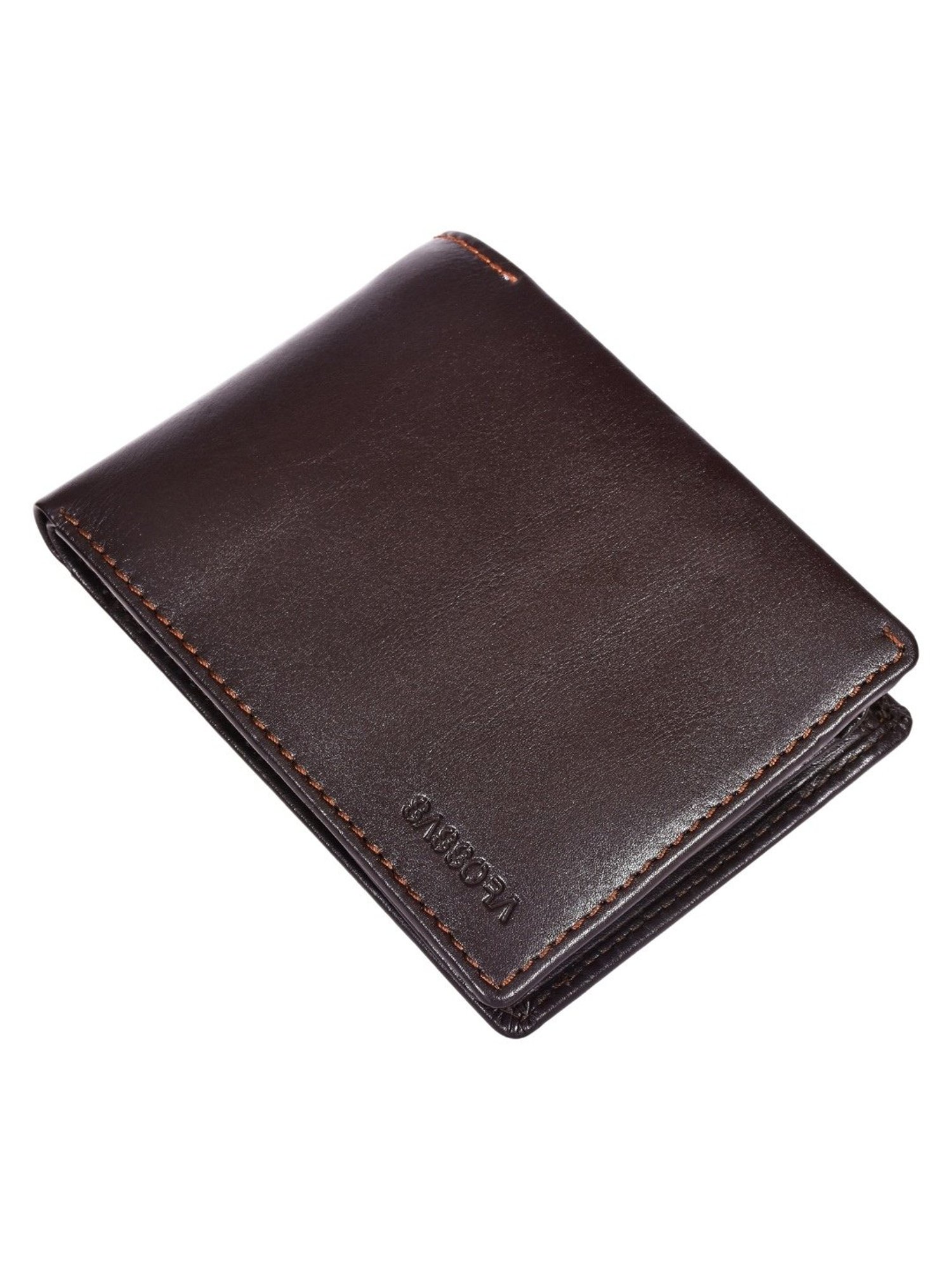 SASSORA BELLA Brown Leather RFID Bi-Fold Wallet