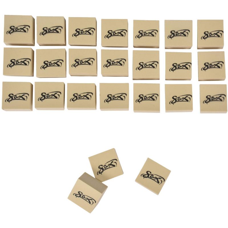 Sax Non-Abrasive Soap Erasers, 1 x 1 x 1/2 Inches, White, pk of 24