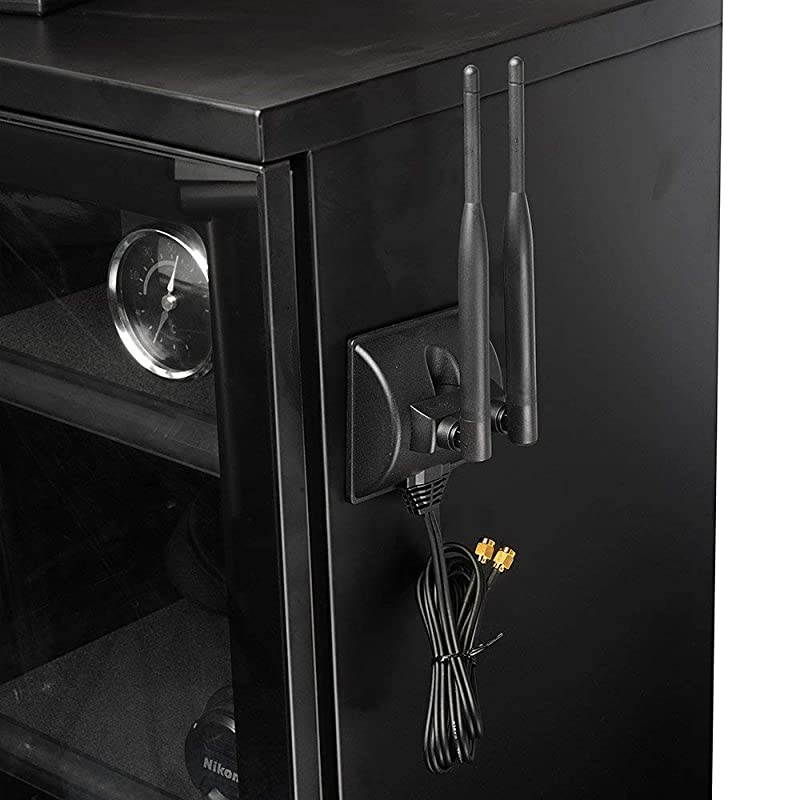 Dual WiFi Antenna with RPSMA Male Connector 24GHz 5GHz Dual Band Antenna Magnetic Base for PCIE WiFi Network Card USB WiFi Adapter Wireless Router Mobile Hotspot