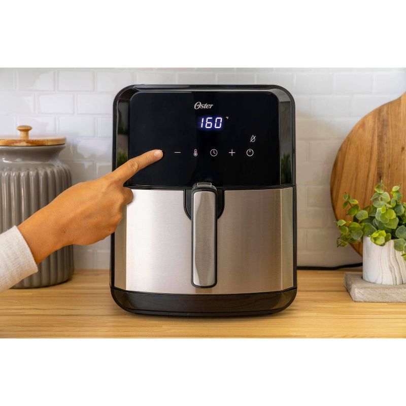 Oster DiamondForce Nonstick  XL 5qt Digital Air Fryer with 8 Functions - Black