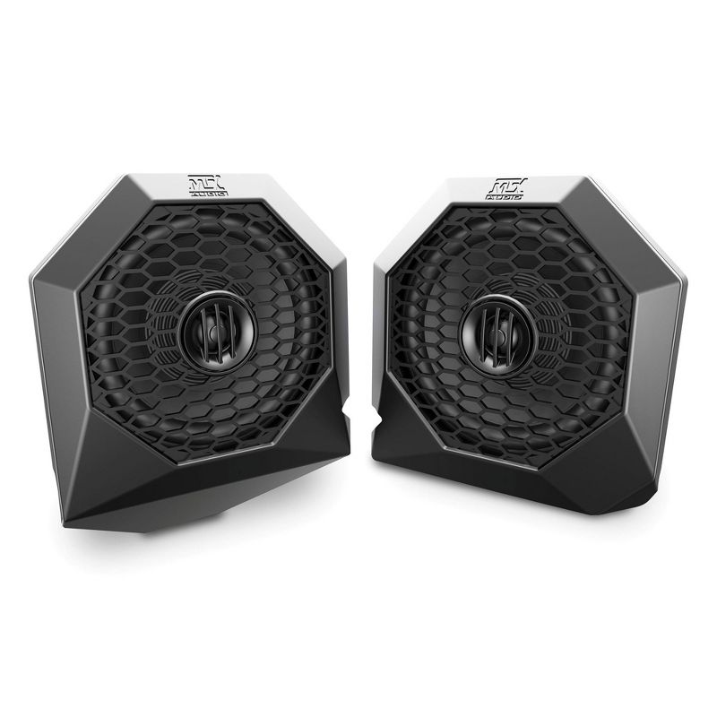 MTX Polaris RZRPOD65 6.5 Inch 130 Watt Dash Mount RZR ATV Coaxial Speakers, Pair (4 Pack)