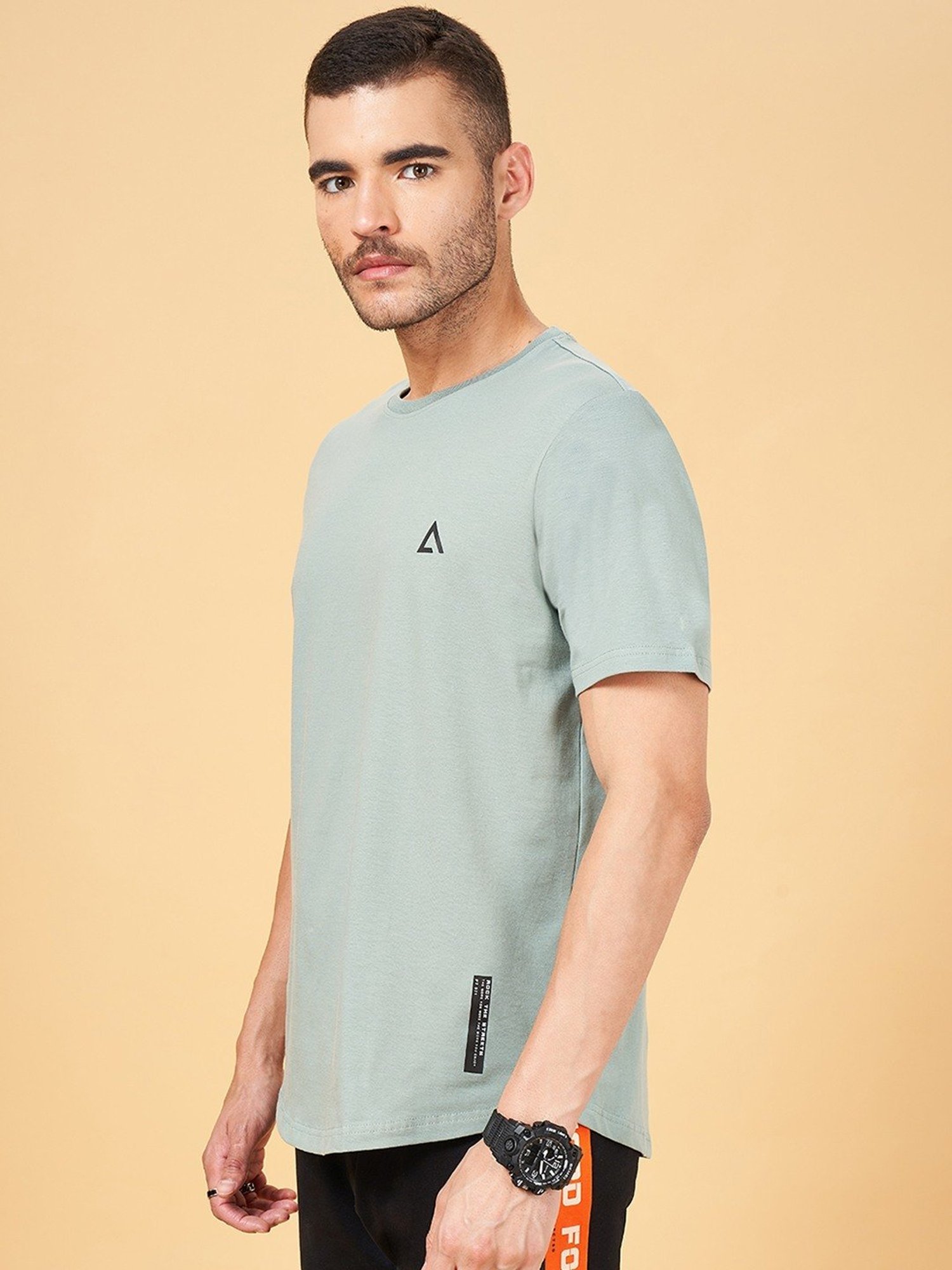 Street 808 by Pantaloons Green Regular Fit T-Shirt