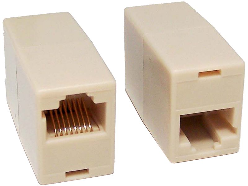 Micro Connectors CAT5 RJ45 Coupler F-F Straight