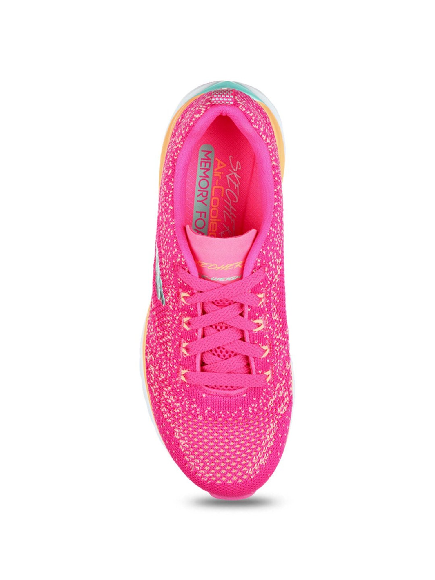 Skechers Women's ULTRA GROOVE Hot Pink Orange Sports Slip On Shoe