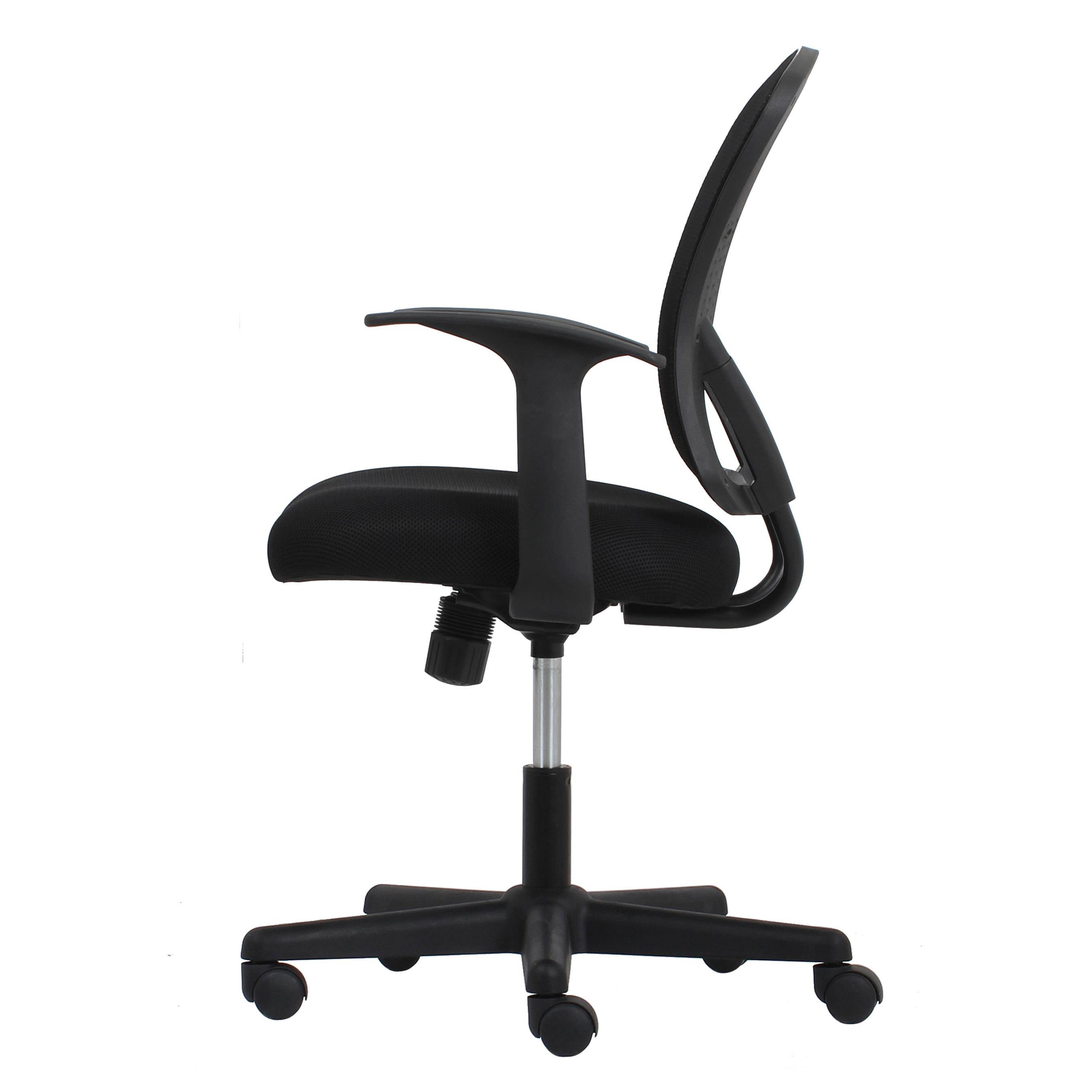 Essentials by OFM Swivel Mesh Task Chair with Arms, Black