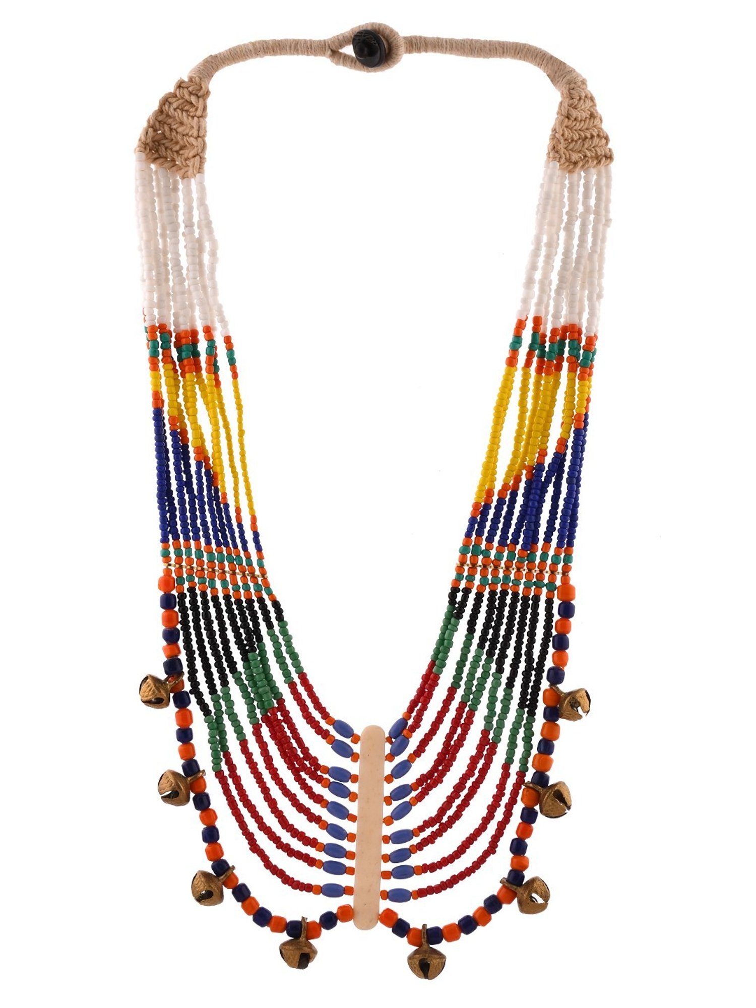 Imli Street Multicolour Long Beaded Handcrafted Tribal Necklace