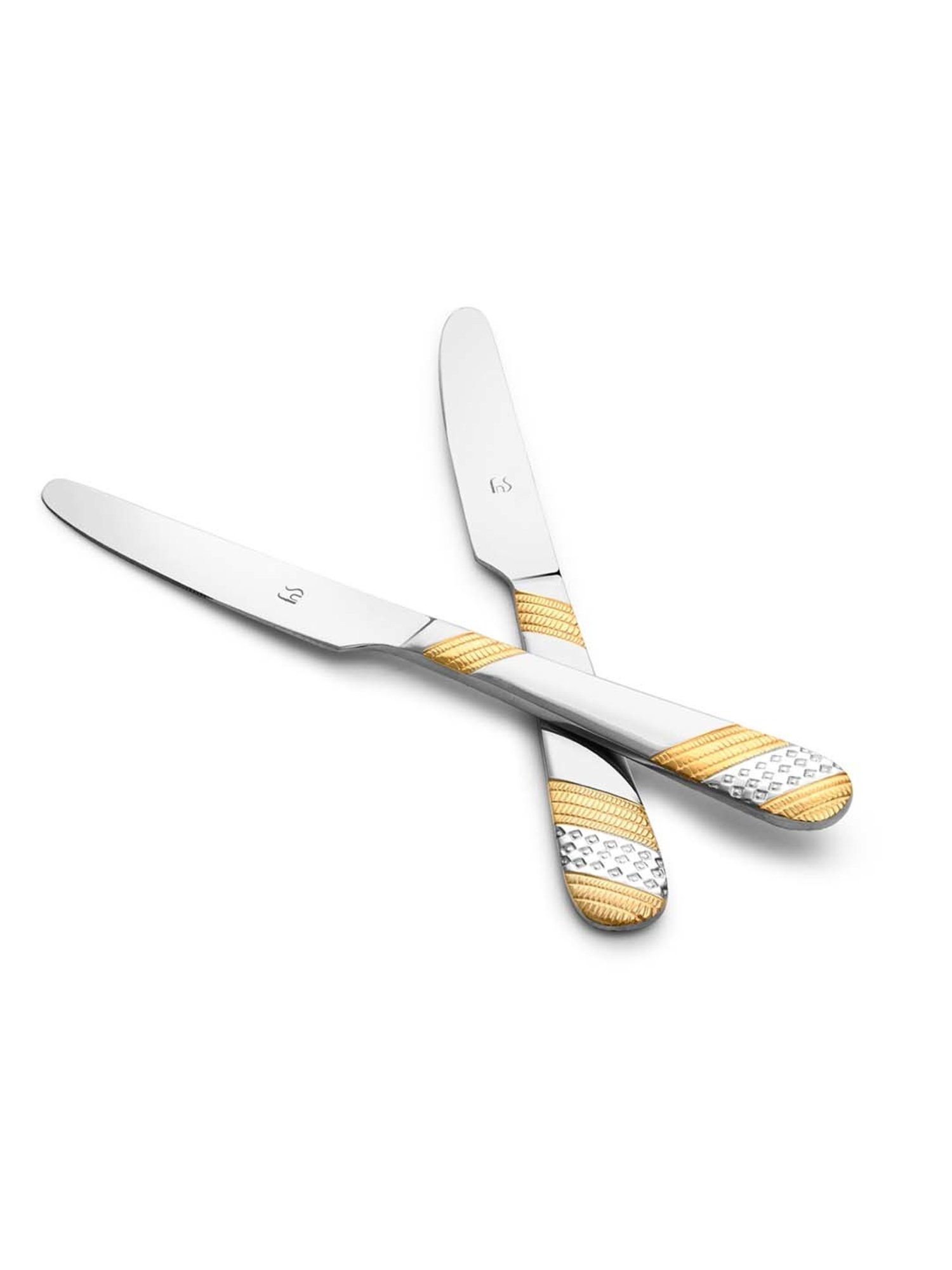 Pure Home and Living Silver Stainless Steel Textured Cutlery sets