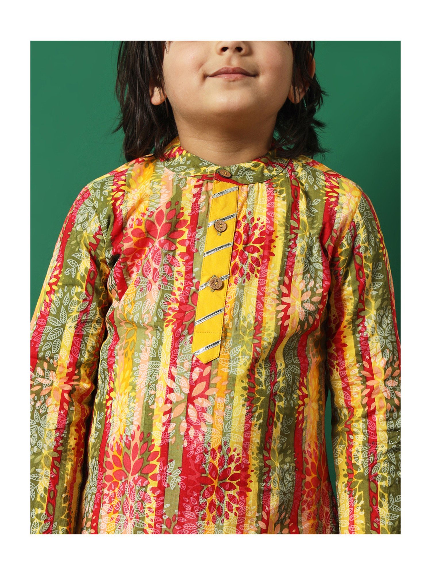 READIPRINT FASHIONS Kids Multicolor Printed Full Sleeves Kurta with Pyjamas