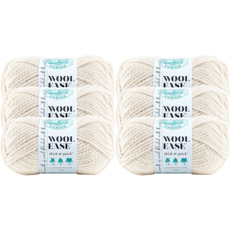 6pk Wool-Ease Thick & Quick Yarn Fisherman - Lion Brand Yarn