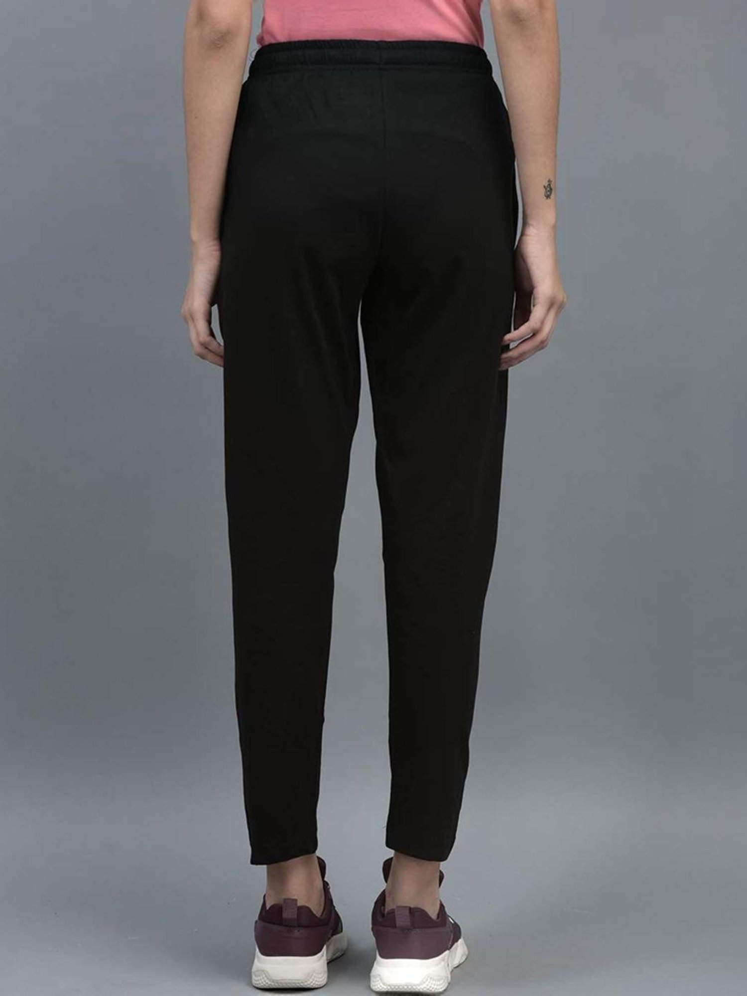 Dollar Black Cotton Track Pants