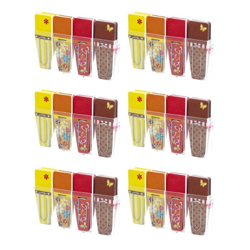 6pk 24 per Pack Spring Clip-Flags Yellow/Orange/Red/Brown - Clip-rite