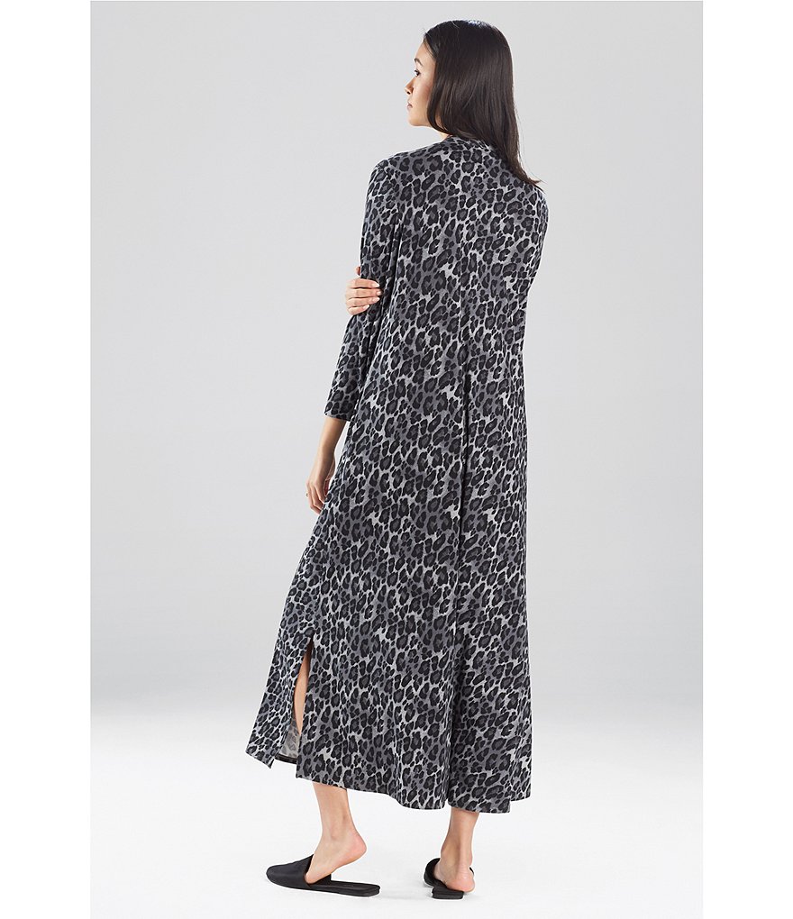 N Natori Wild Instinct Animal Print Jersey Knit Caftan