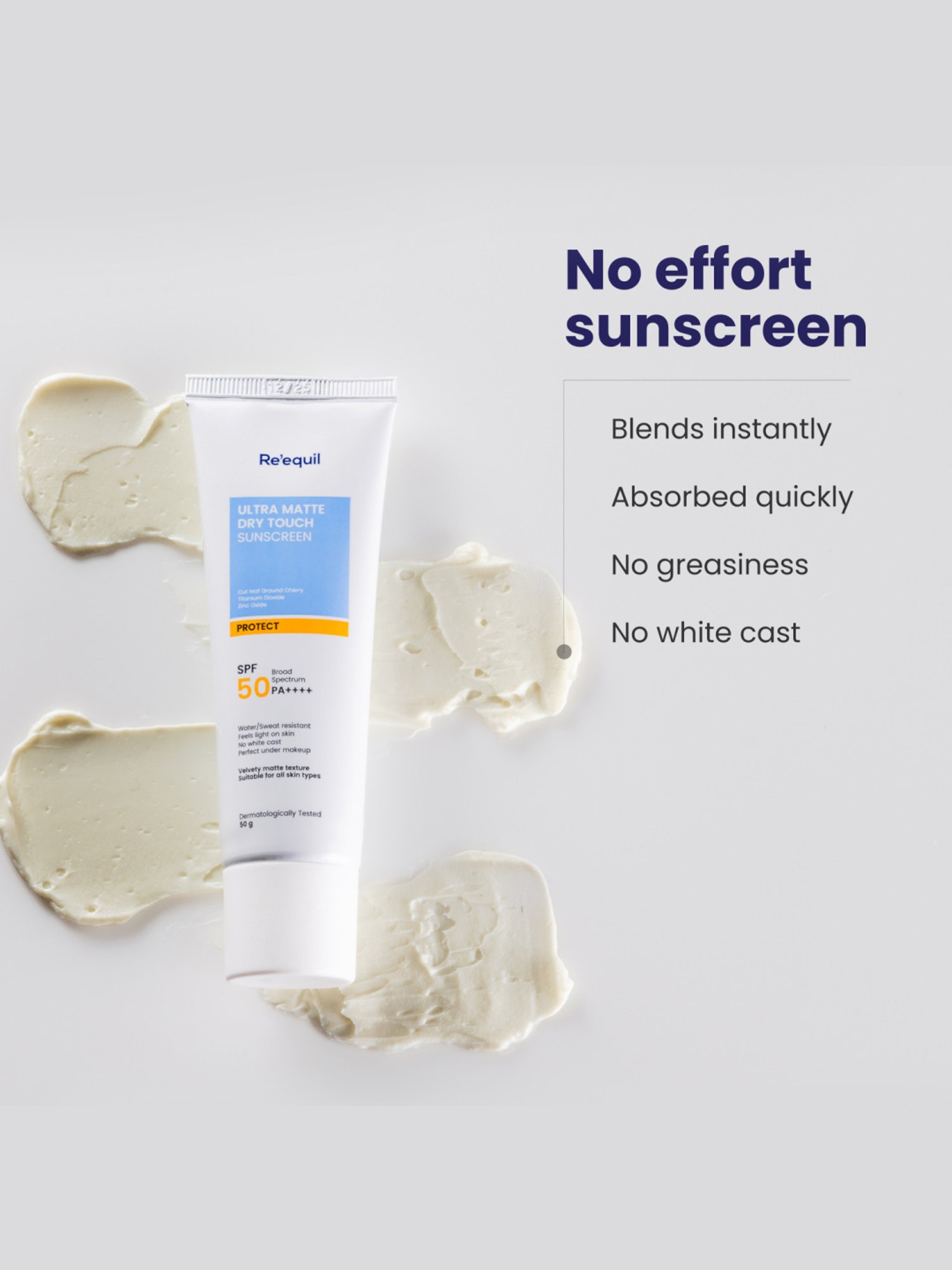 Re'equil Ultra Matte Dry Touch Sunscreen Gel SPF 50 PA++++ - 50 gm