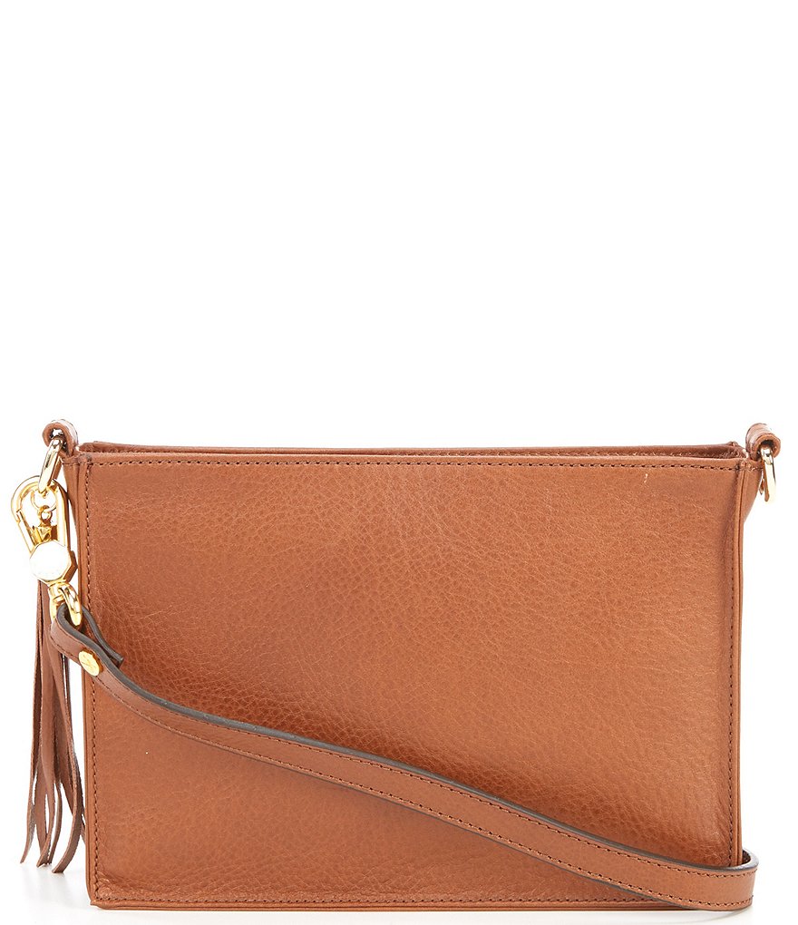 Kelly-Tooke Zip Top Leather Tassel Crossbody Bag and Clutch