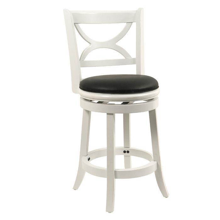 Boraam 43724 Florence 24 Inch Bar Stool - White Sandthru Finish