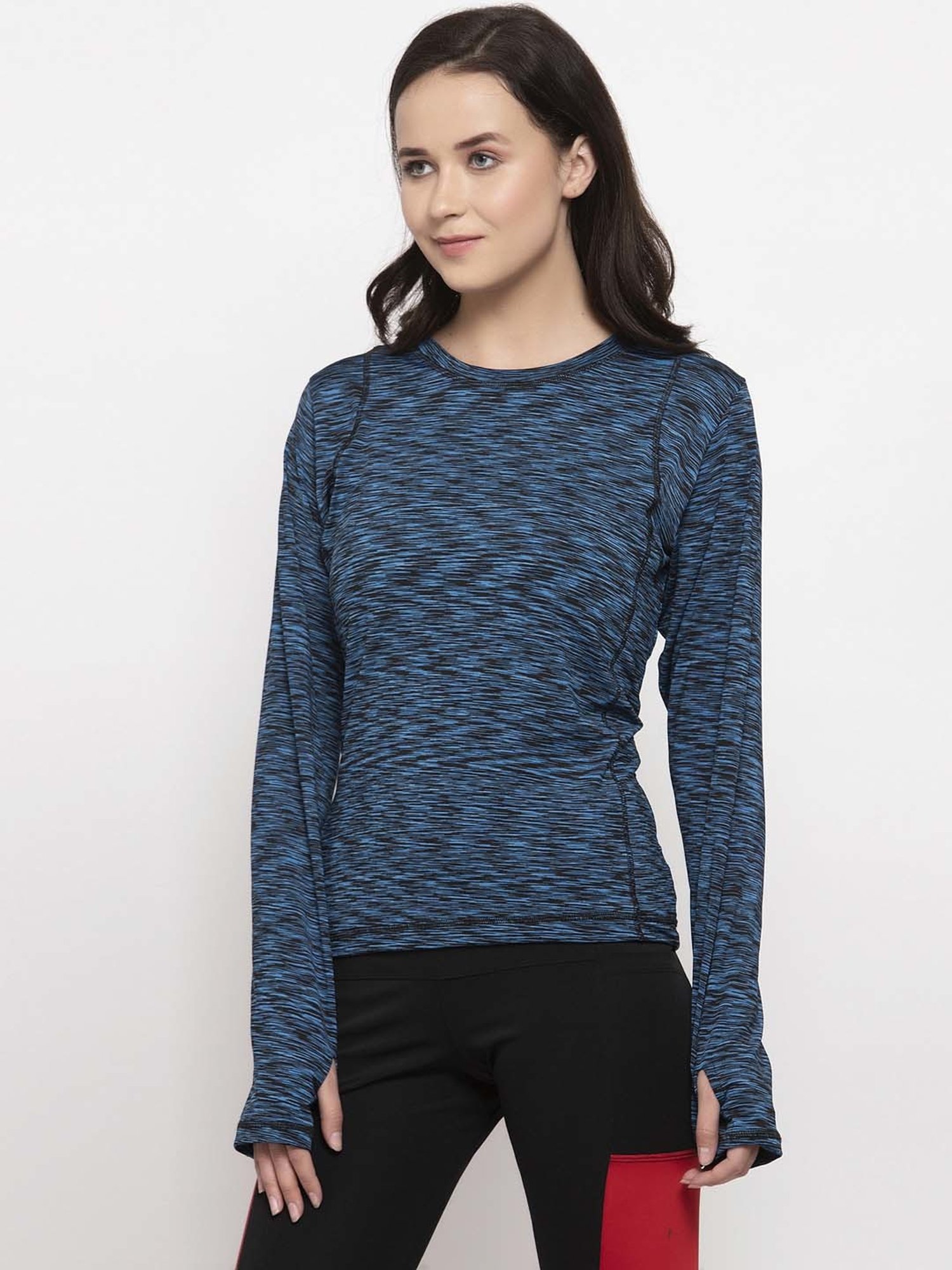 Cukoo Blue Printed Round Neck T-Shirt