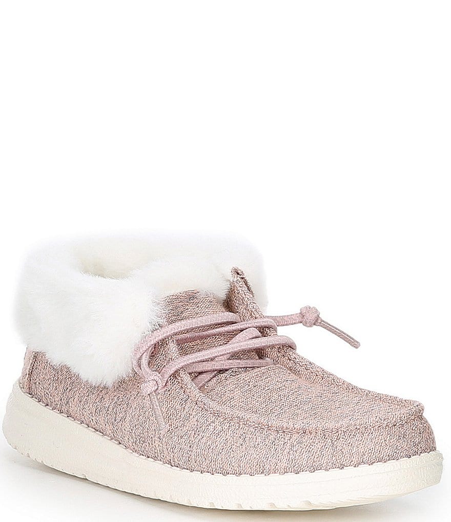 Hey Dude Girls' Britt Synthetic Fur Slip-On Washable Boots (Toddler)