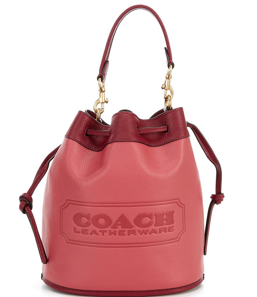 Dooney & Bourke Saffiano Collection Drawstring Bucket Bag