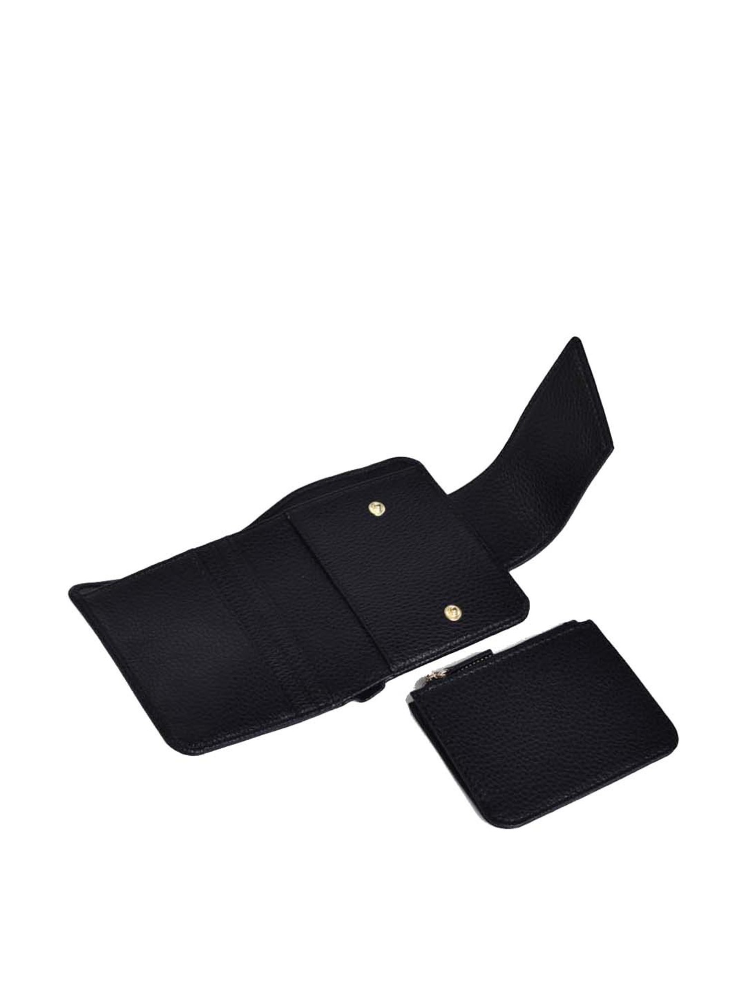 BELWABA Black Textured Bi-Fold Wallet for Women