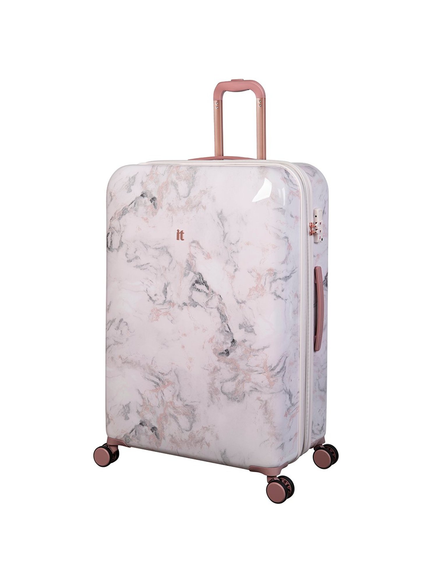 it luggage Sheen Marble Pink Large -28 inches Expandable Hardsided Trolley Bag with TSA Lock