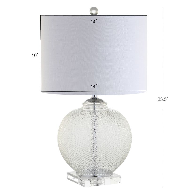 24" Glass/Crystal Avery Table Lamp (Includes LED Light Bulb) Clear - JONATHAN Y
