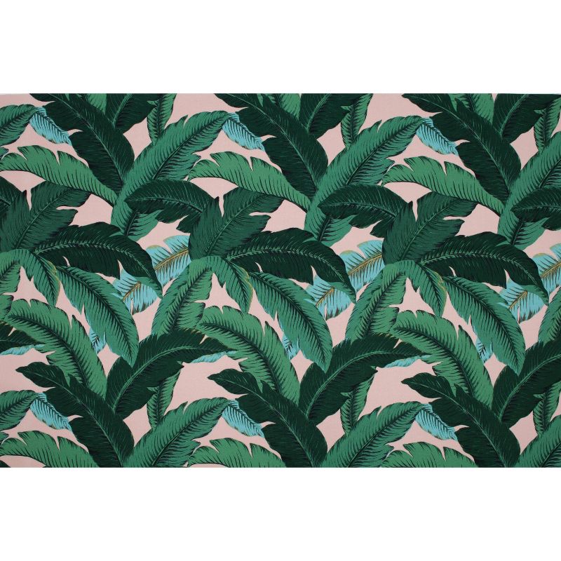 Swaying Palms Rounded Corners Outdoor Chair Cushion Capri Blue - Pillow Perfect