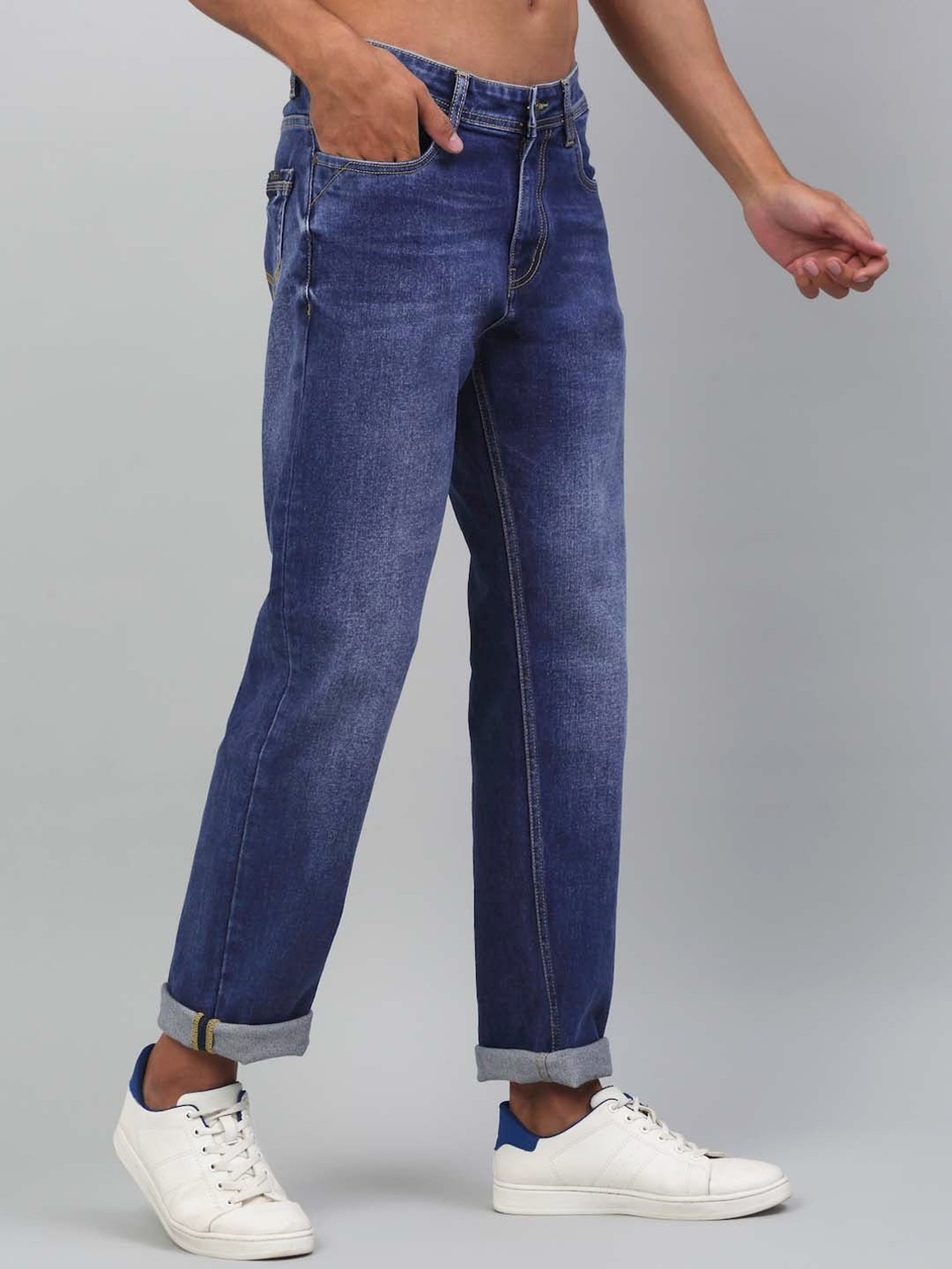 Louis Stitch Cobalt Faded Blue Comfort Fit Jeans