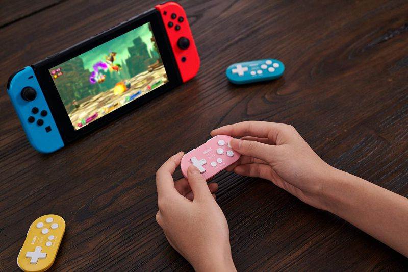 8Bitdo Zero 2 Bluetooth Key Chain Sized Mini Controller for Nintendo Switch, Windows, Android and macOS (Pink Edition)