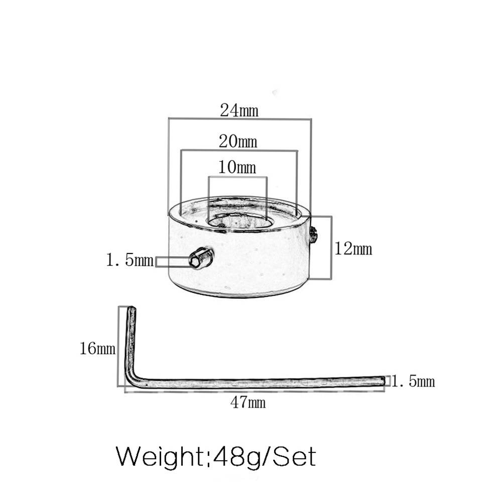 4PCS/ Set Electric Guitar Effect Pedal Switch Knob Metal Effects Pedal Caps Effect Pedal Knobs with Wrench