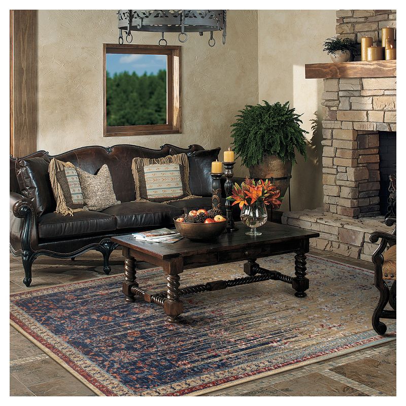 Gold Floral Woven Area Rug 5'X7' - Karastan