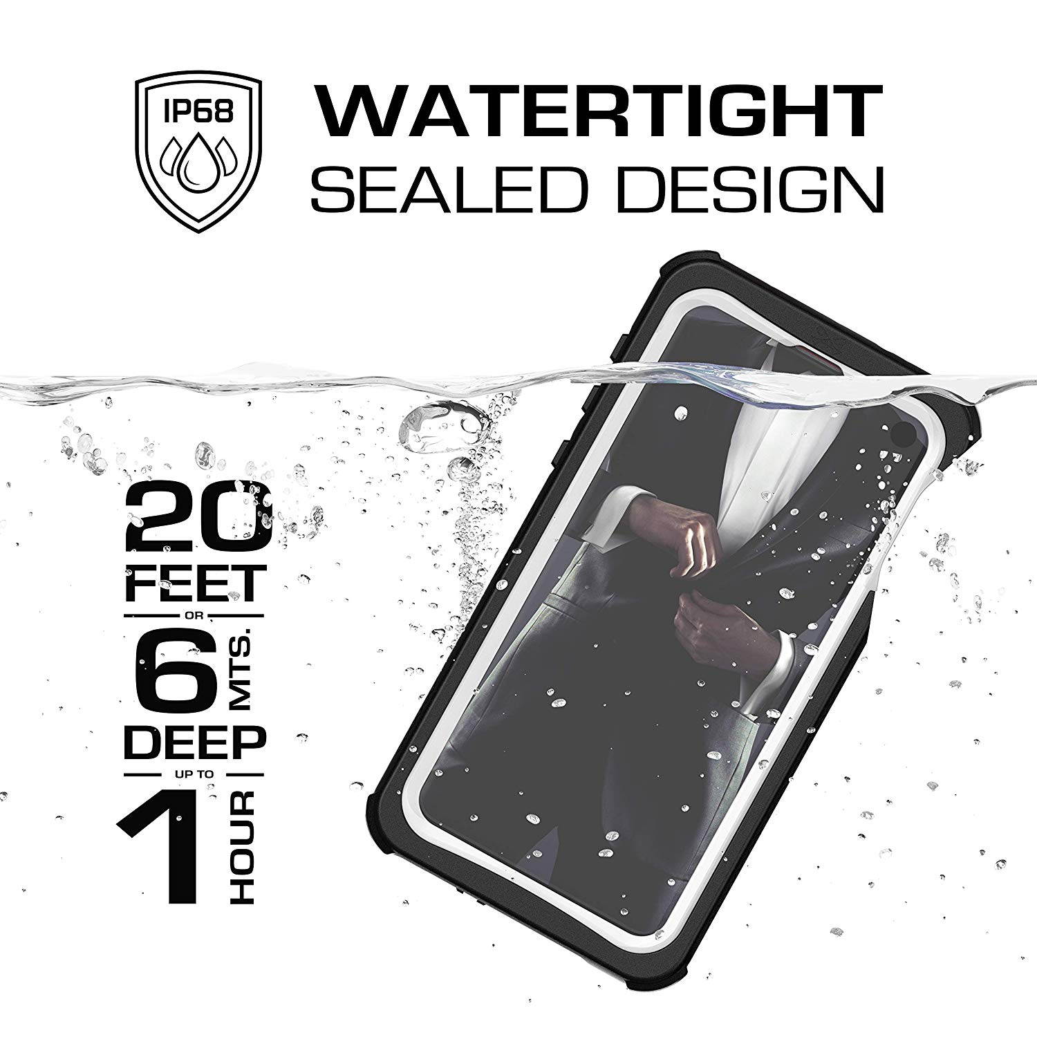 Ghostek Nautical Galaxy S10e Waterproof Case with Screen Protector Super Heavy Duty Protection Rugged Shockproof Full Body Underwater Watertight Seal Cover for 2019 Galaxy S10e (5.8 Inch) - (Black)