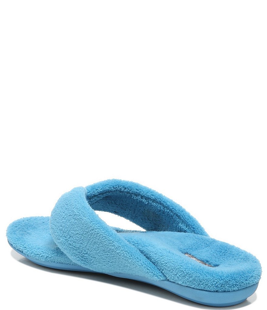 Vionic Lydia Washable Plush Terry Cloth Thong Slippers