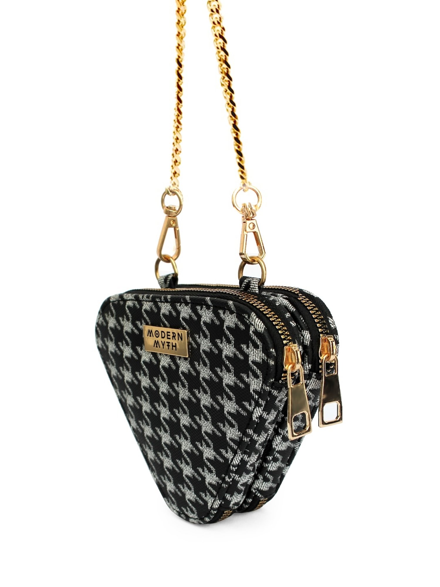 Modern Myth Trio Black Printed Small Mini Cross Body Bag