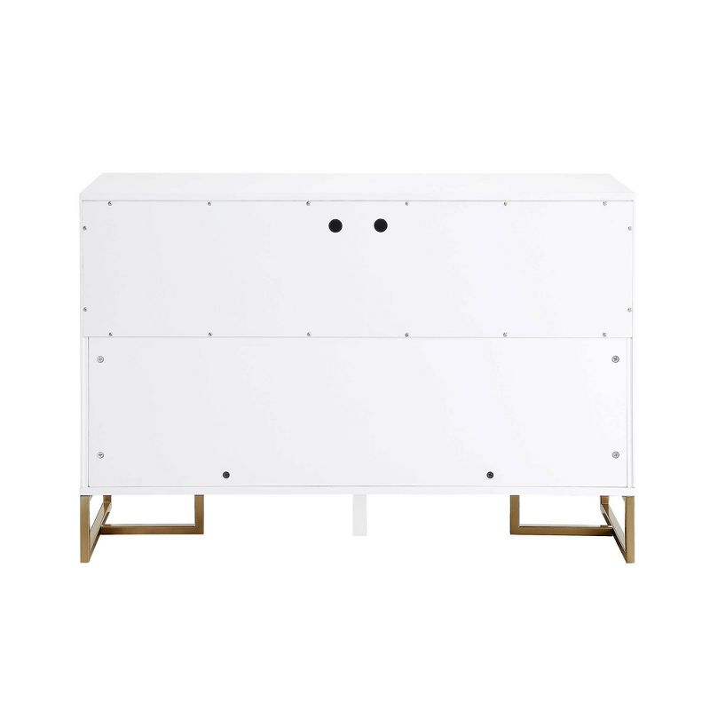 Herringbone Console Unit White - CosmoLiving by Cosmopolitan