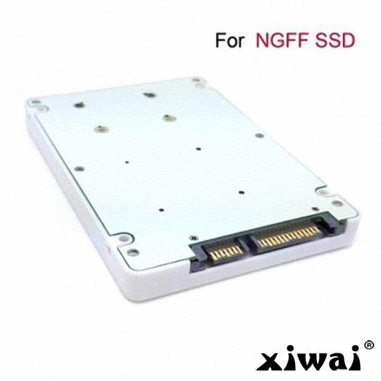 Xiwai USB 3.0 to SATA 22 pin & B+M Key Socket 2 M.2 NGFF (SATA) SSD to 2.5 SATA Adapter Card Adapter with white Case