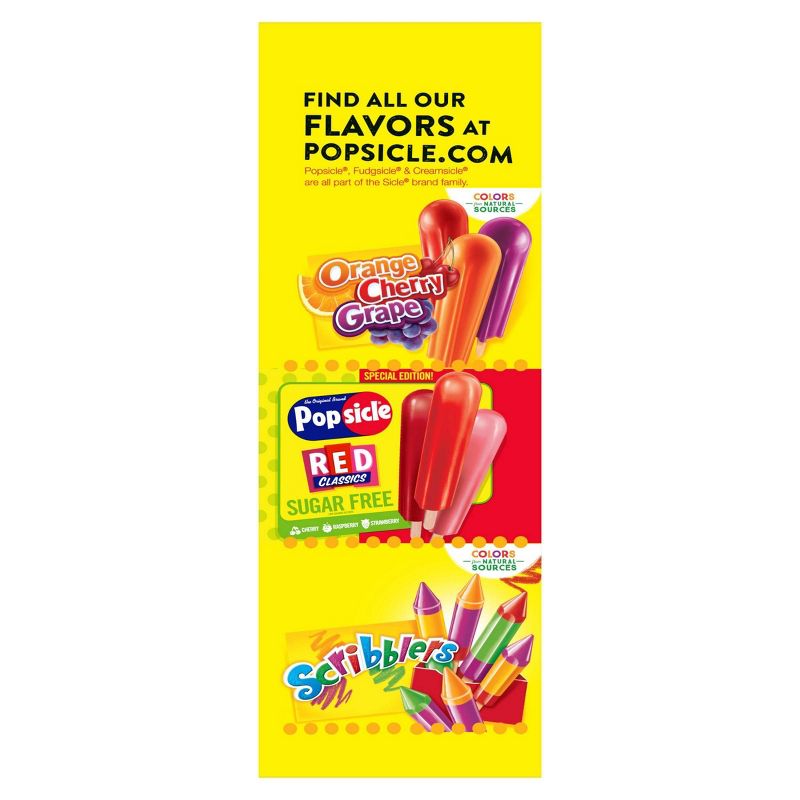 Popsicle Lemonade Blue Raspberry Strawberry Watermelon Rainbow Ice Pop - 18ct