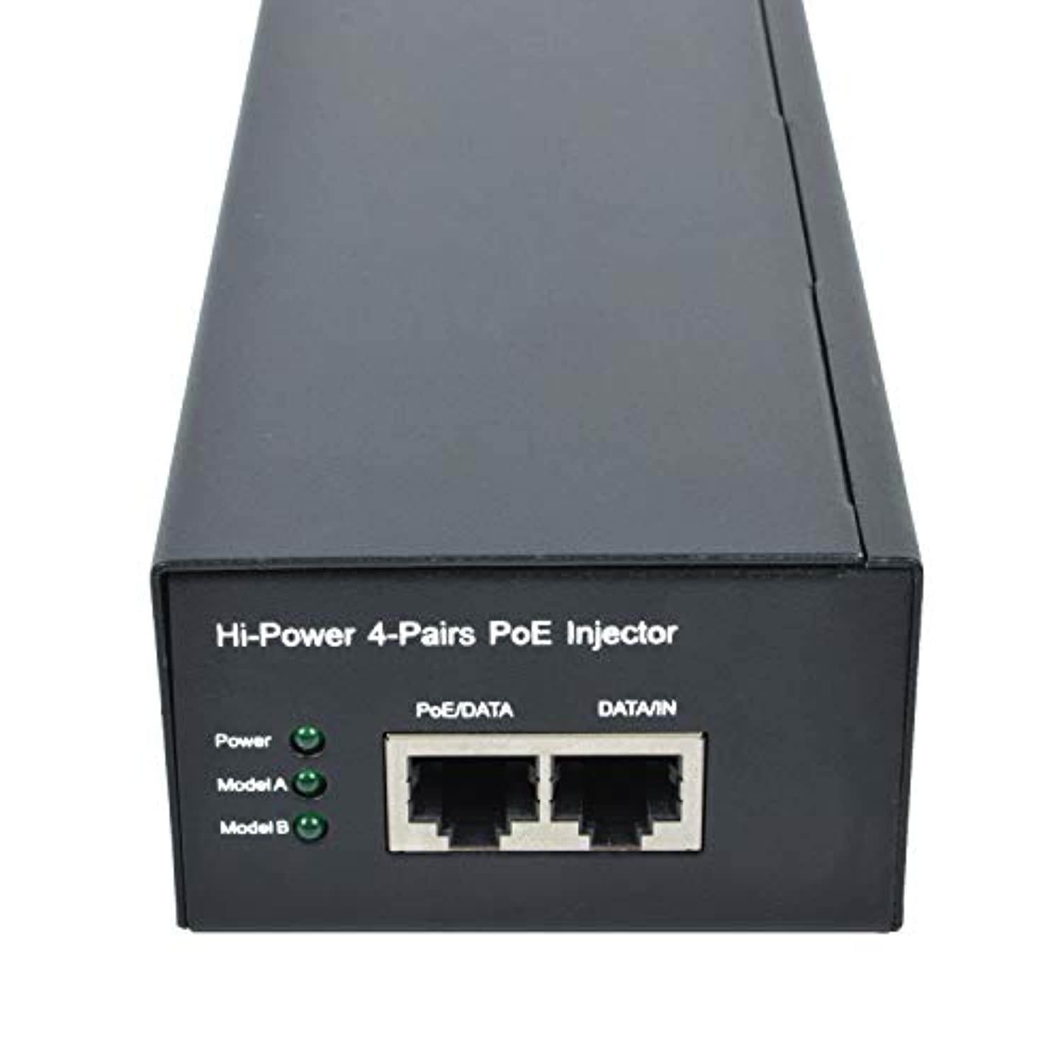 STANSTAR Gigabit POE+ Injector Adapter, Up to 90W on 4-Pairs ?Full IEEE 802.3af /802.3at Compliant,Surge Protection, Easy Plug and Play Installation