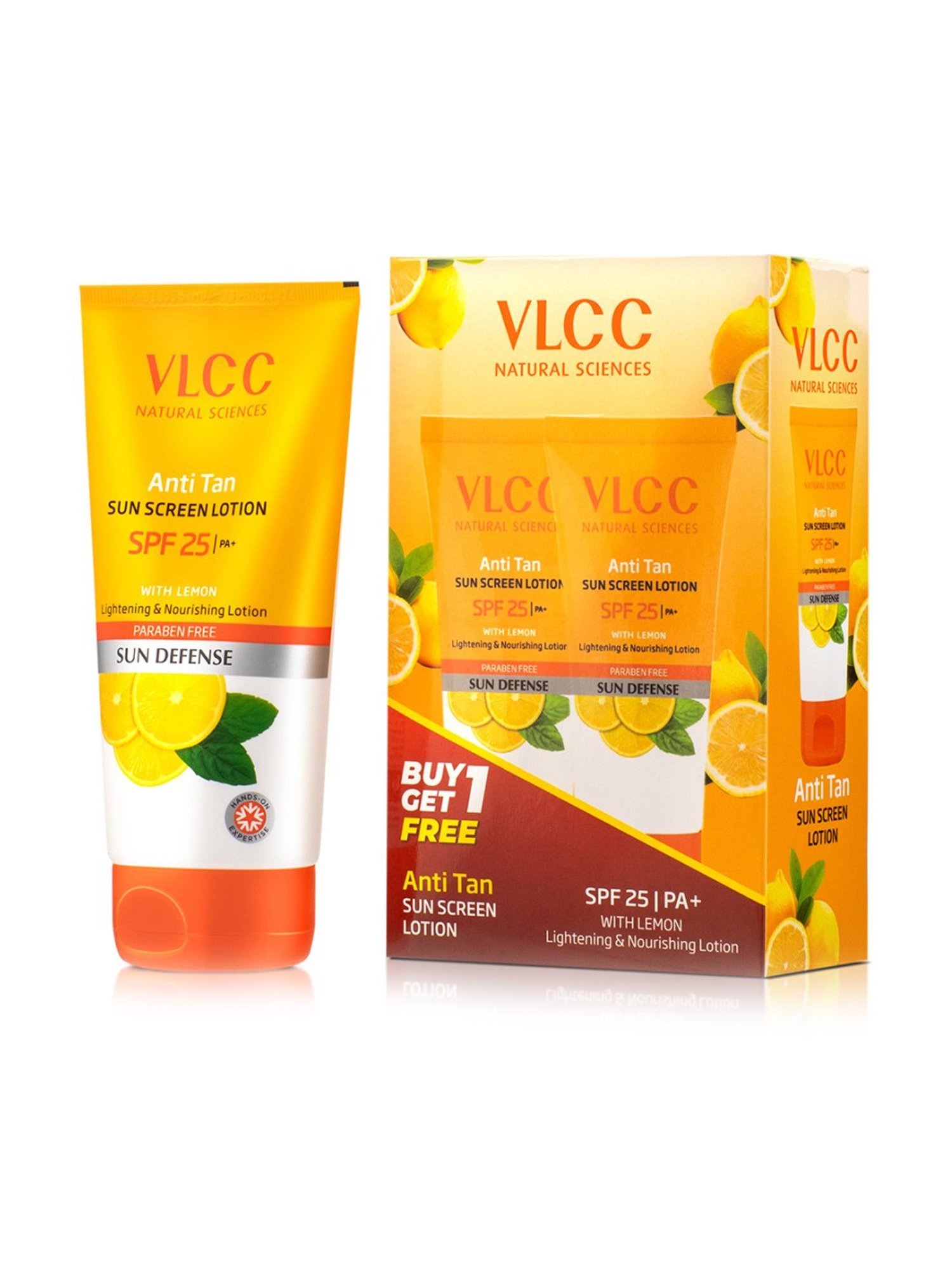 VLCC Turmeric Berberis Face Wash and Sunscreen Lotion SPF 25 PA+, Almond Body Lotion Combo