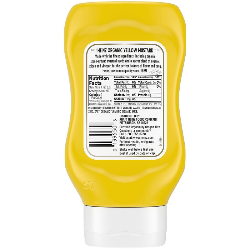 Heinz Organic Yellow Mustard - 8oz