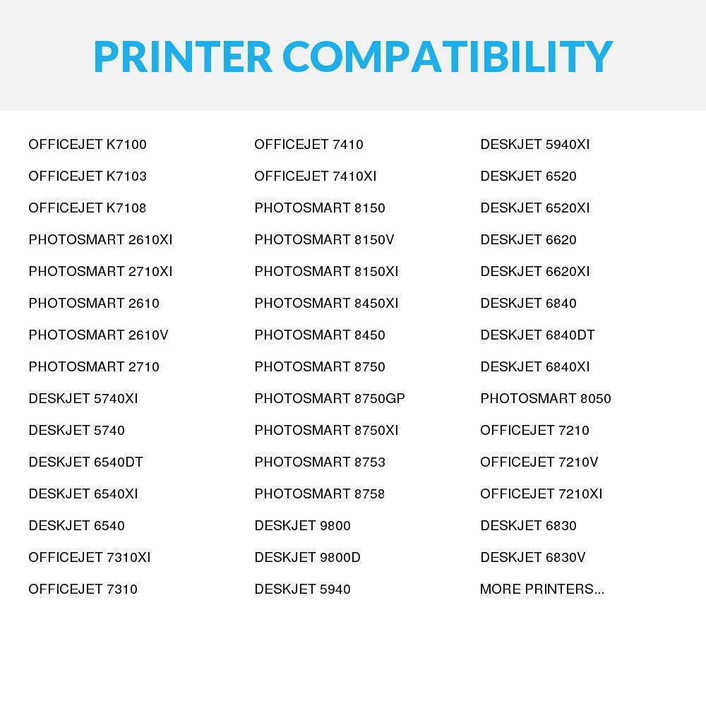 Speedy Inks - 8PK Compatible replacement for HP 96 C8767WN & HP 97 C9363WN Ink Cartridge Set: 5 Black & 3 Color