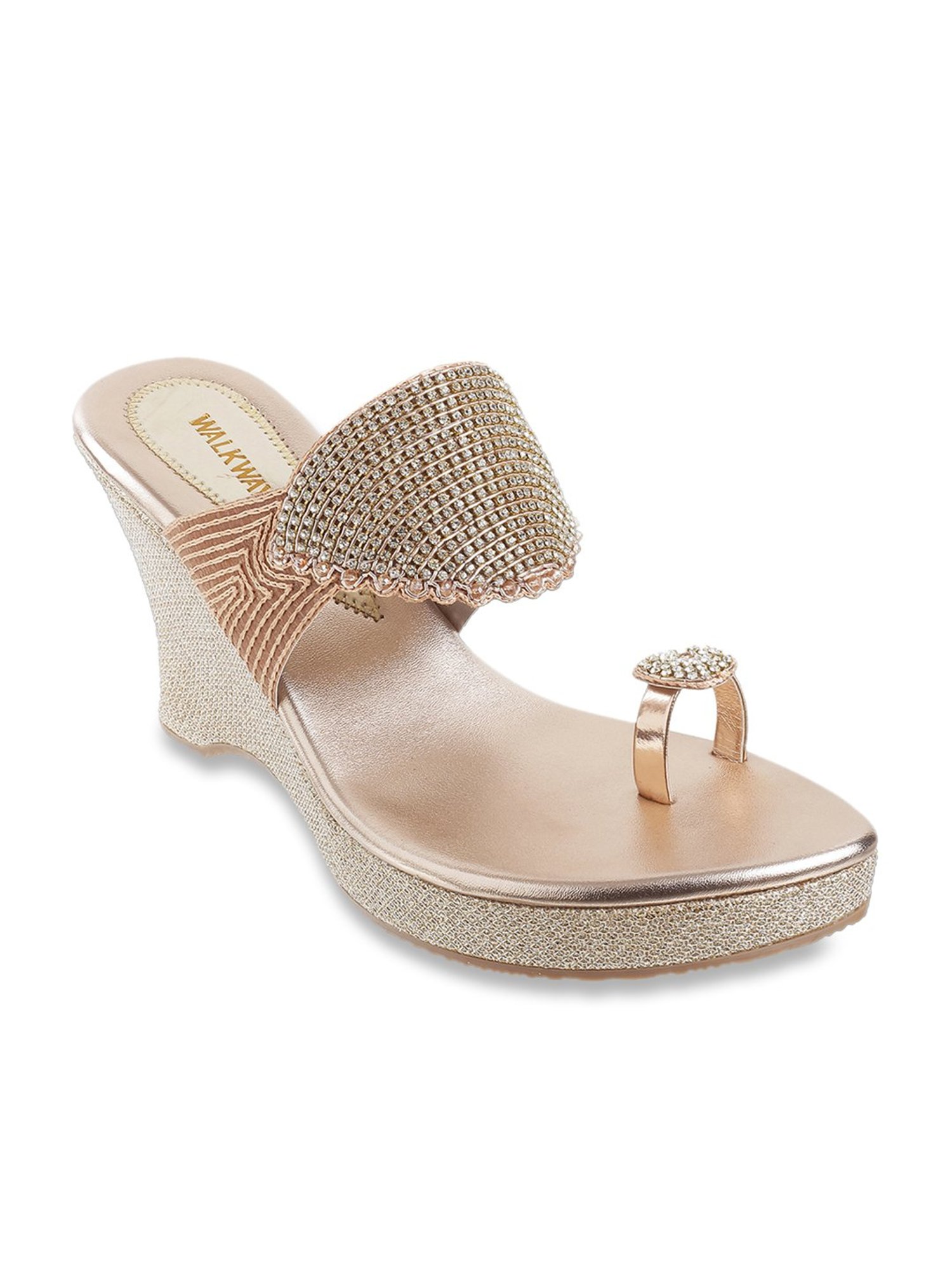 Walkway Women's Rose Gold Toe Ring Wedges