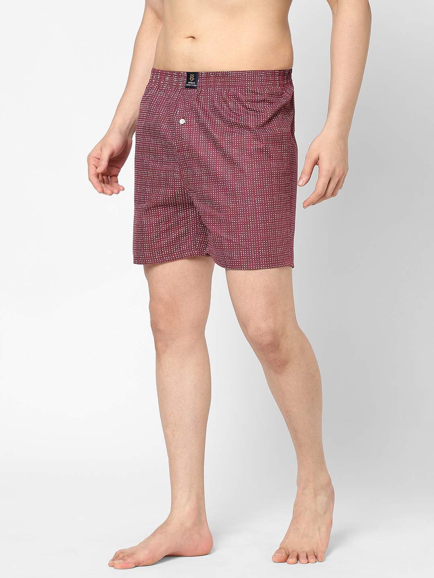 Urban Scottish Multicolored Regular Fit Printed Boxers - Pack Of 2