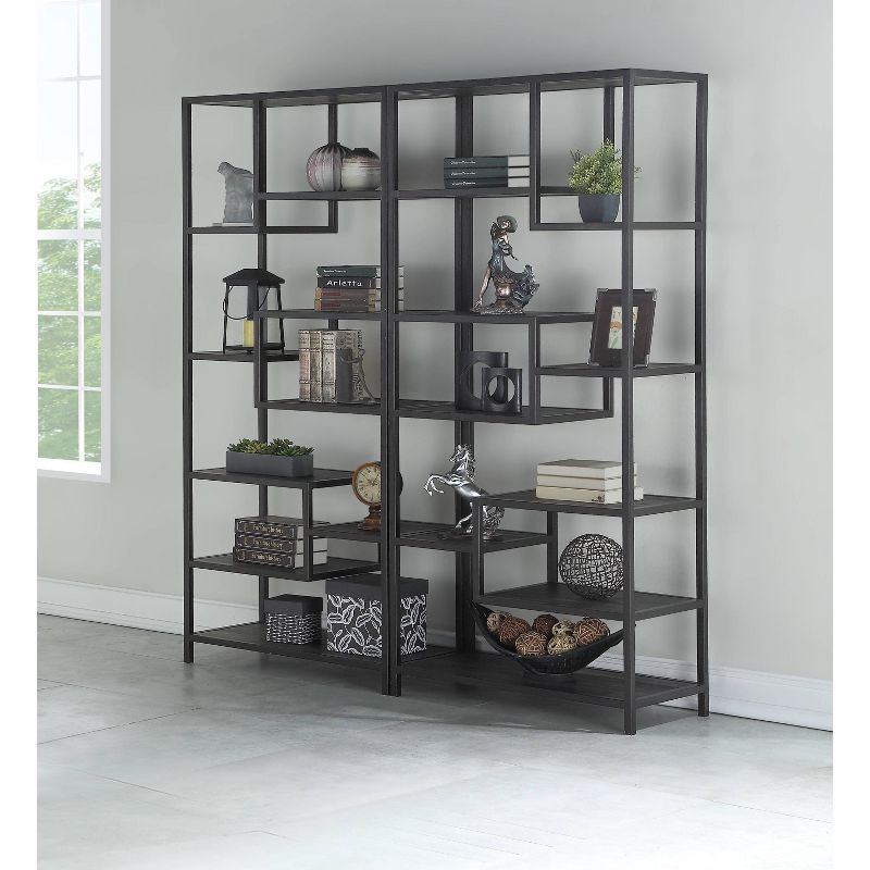 82" Messick Etagere Brown - Treasure Trove Accents