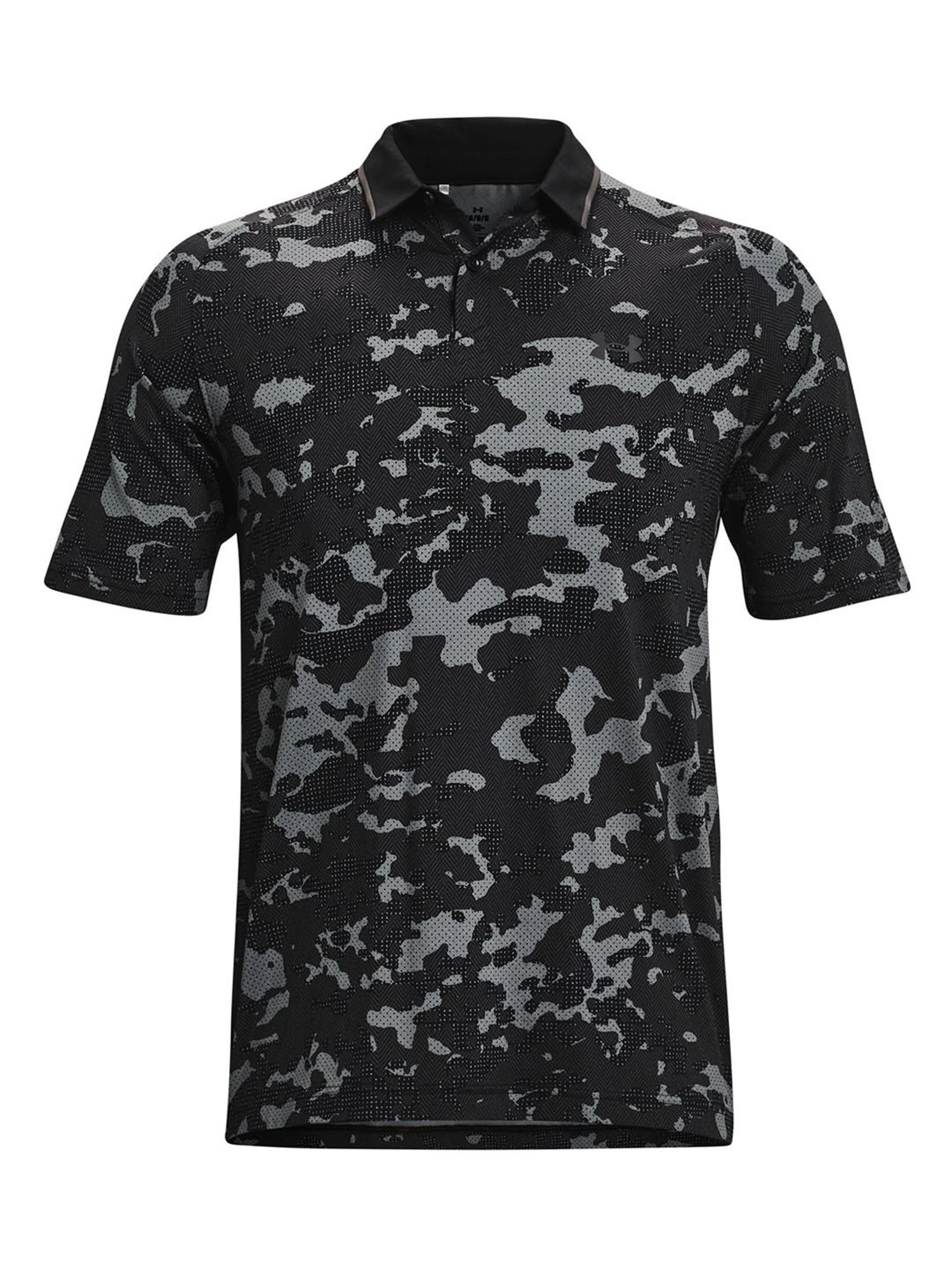 Under Armour Black Regular Fit Camouflage Sports Polo